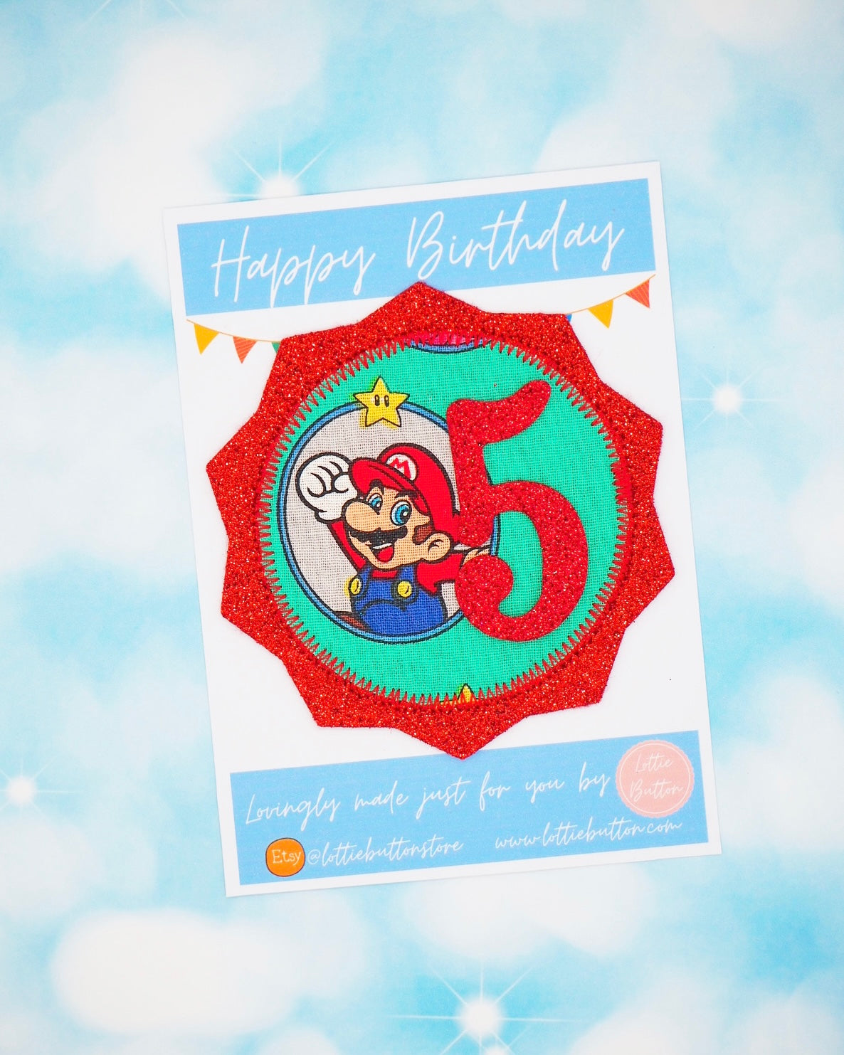 Mario Birthday Badge