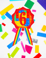 Load image into Gallery viewer, Building Block Birthday Rosette
