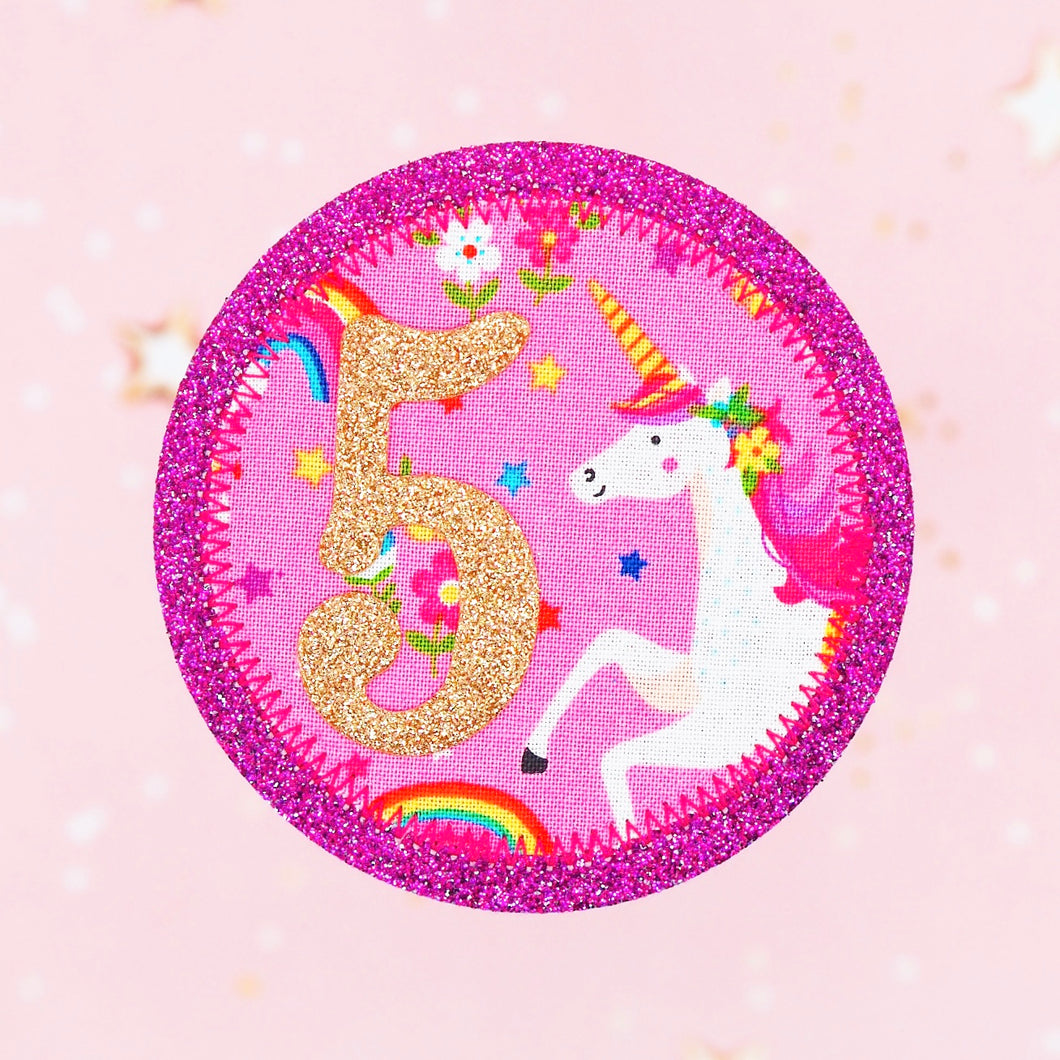 Unicorn Birthday Badge