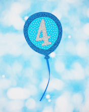 Load image into Gallery viewer, Blue Birthday Balloon Badge

