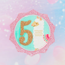 Load image into Gallery viewer, Llama Birthday Badge
