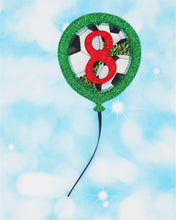 Load image into Gallery viewer, Football Balloon Birthday Badge
