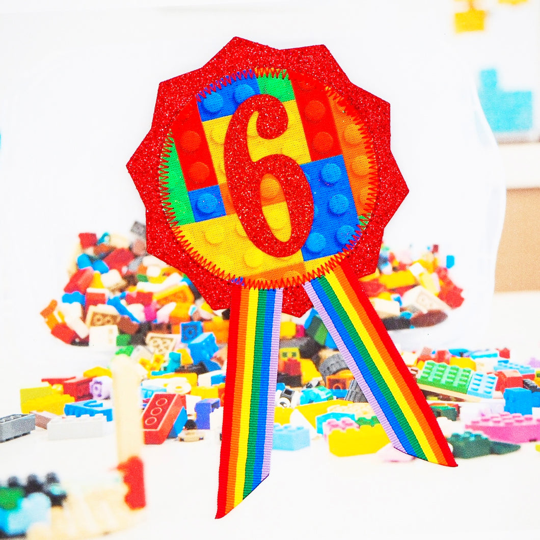 Building Block Birthday Rosette