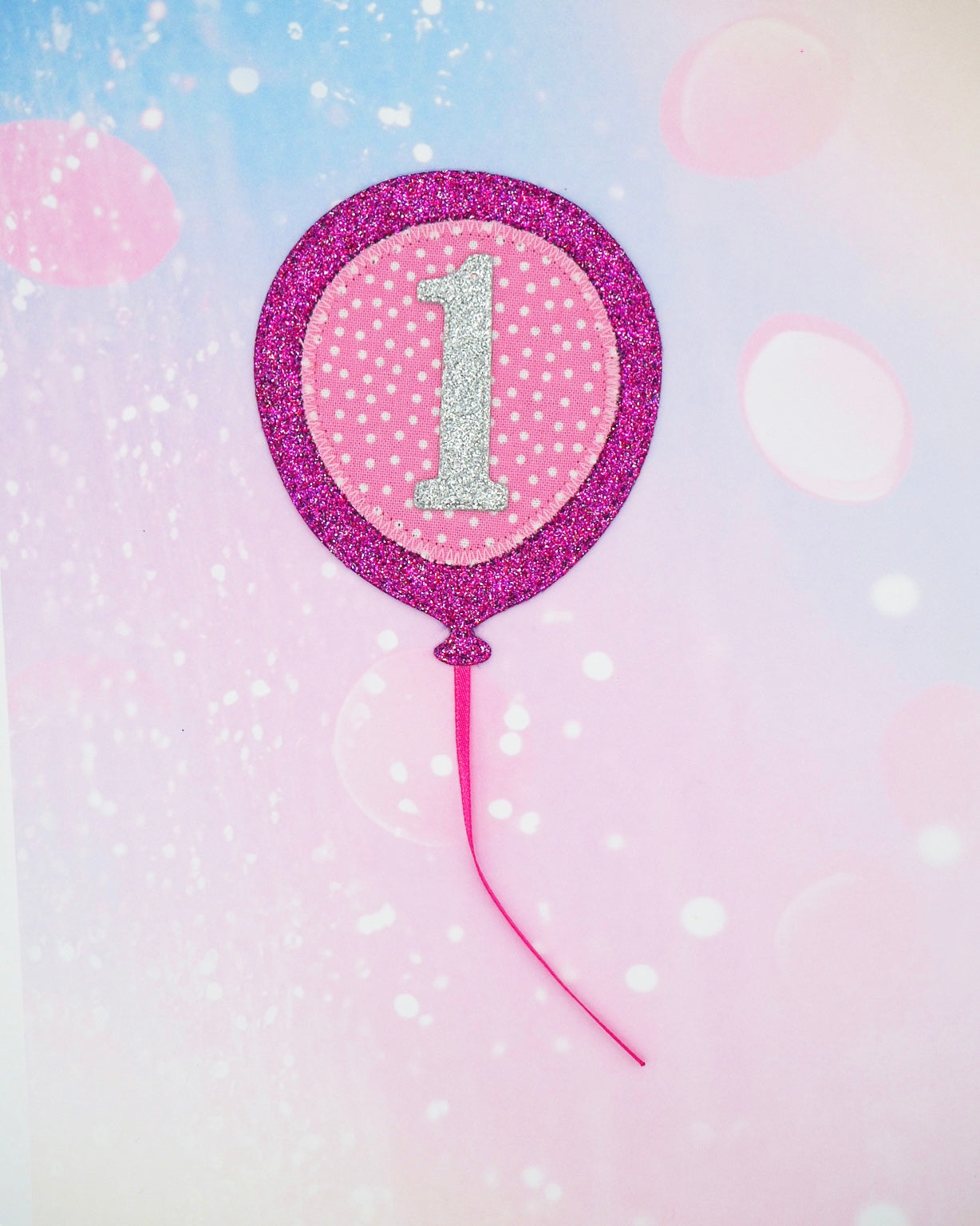 Pink Birthday Balloon Badge