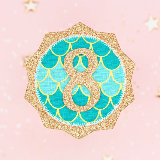 Mermaid Themed Birthday Badge