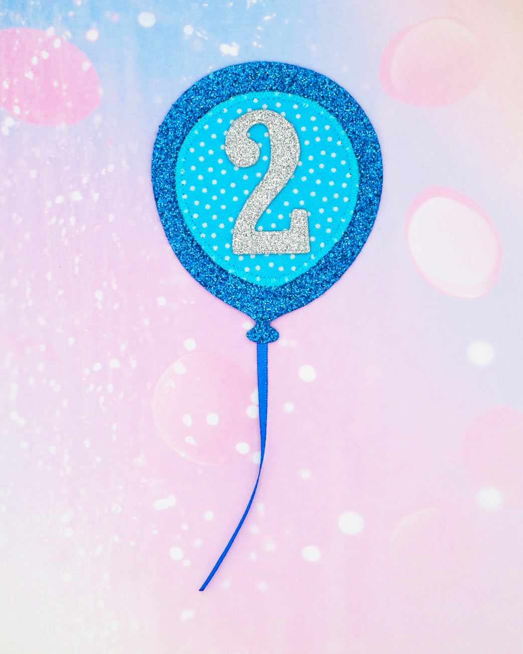 Blue Birthday Balloon Badge