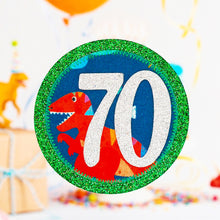 Load image into Gallery viewer, Dinosaur Birthday Badge
