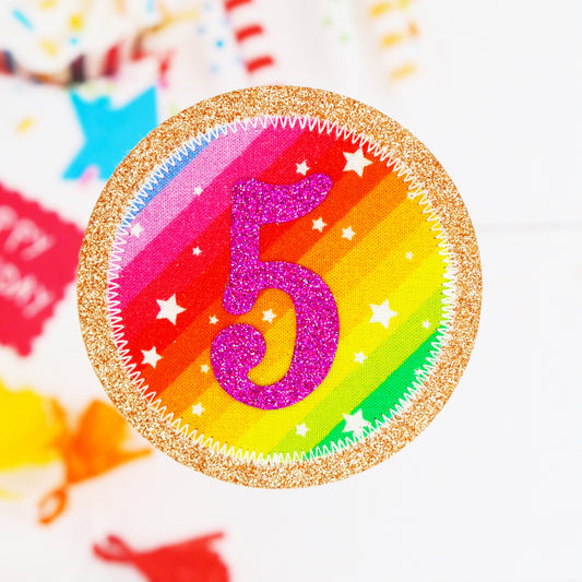 Rainbow Birthday Badge