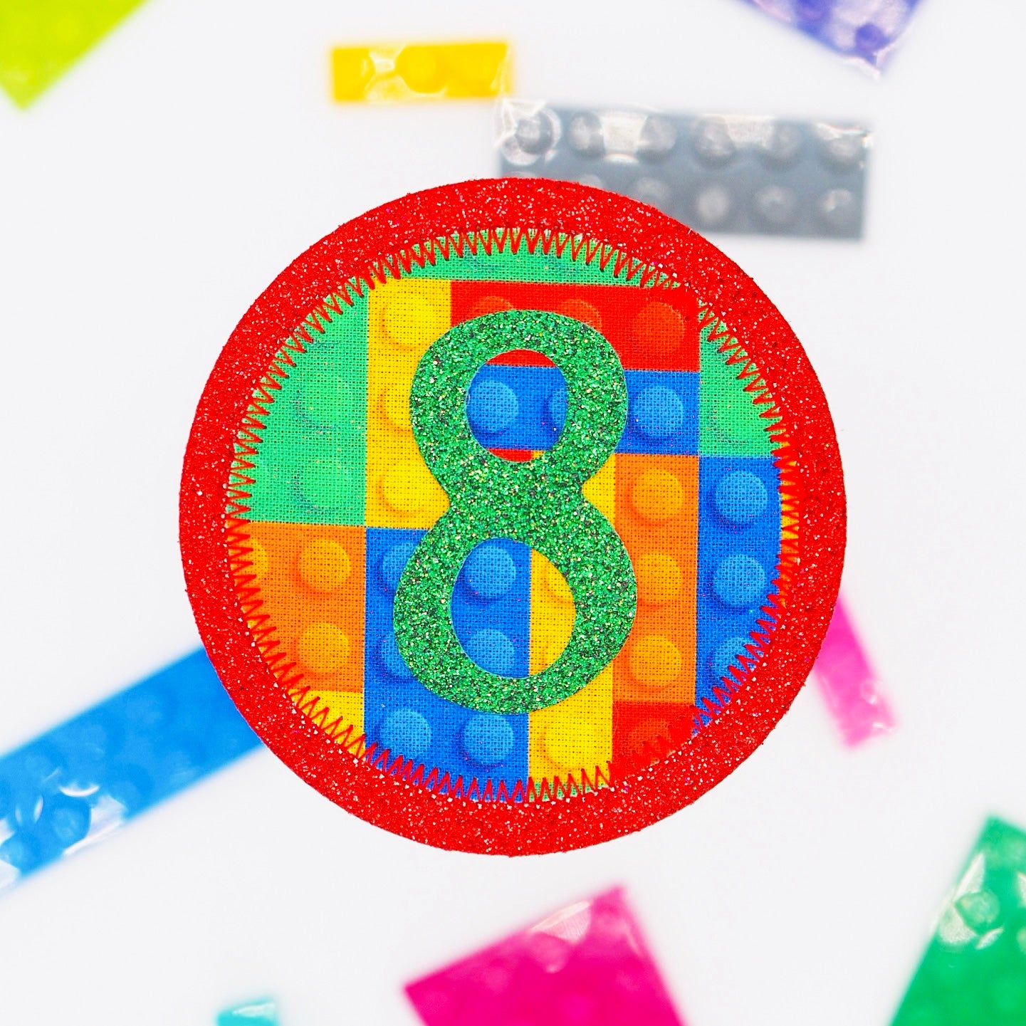 Building Brick Birthday Badge