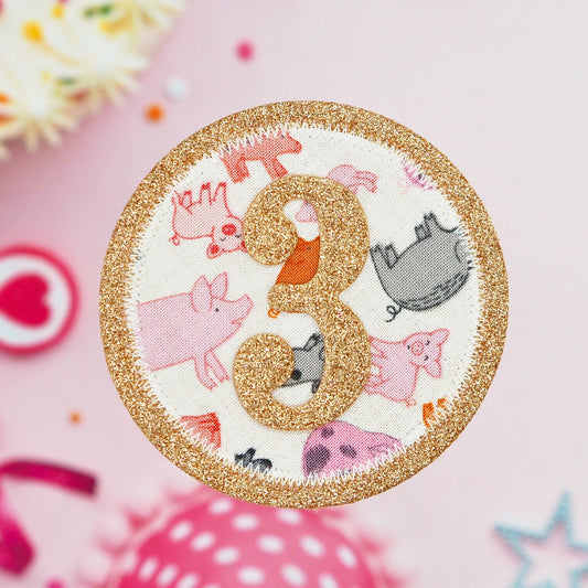 Pig Birthday Badge