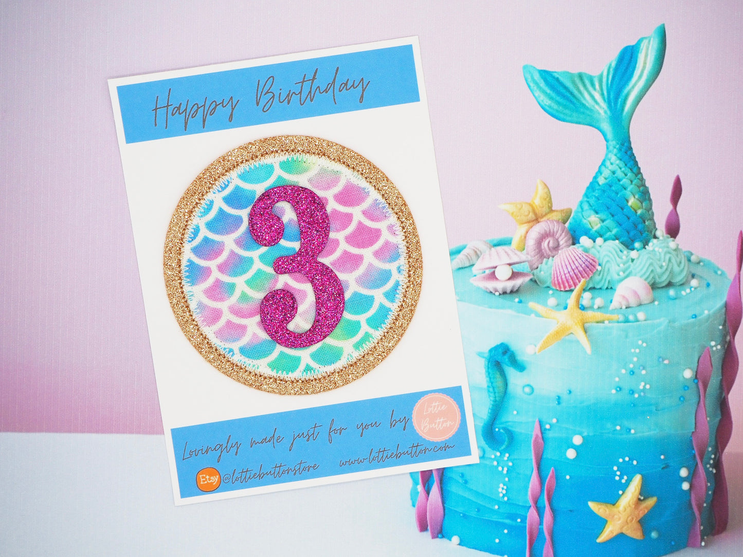 Mermaid Birthday Badge