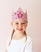 Load image into Gallery viewer, Pink Ditsy Floral Changeable Age Fabric Crown

