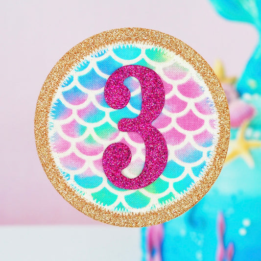 Mermaid Birthday Badge