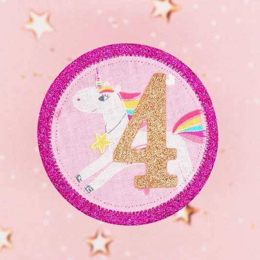 Unicorn Birthday Badge